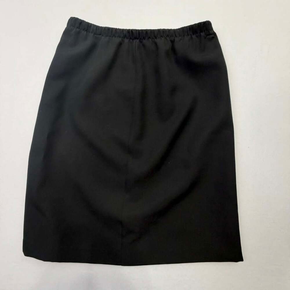 Vintage Black Polyester Straight Skirt Size 10